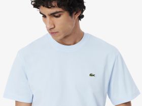 Мужская хлопковая футболка Lacoste с коротким рукавом