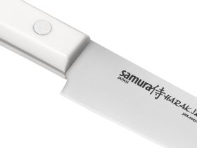Нож кухонный для тонкой нарезки Samura "Harakiri" (SHR-0045W) 196 мм, сталь AUS-8, рукоять ABS пластик, белый