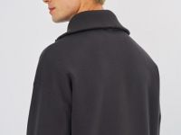 Джемпер с воротником-стойкой на молнии, Коричневый