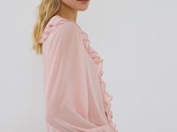 Блузка с рюшами, Розовый