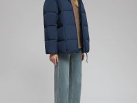 Стеганый пуховик с натуральным пухом