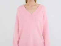 Джемпер из мягкой пряжи с шерстью, Розовый