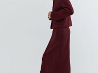 Юбка миди из искусственной замши, Фиолетовый