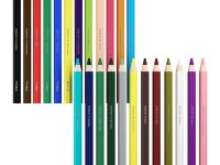 Набор карандашей цветные утолщенные Berlingo "SuperSoft. Jumbo", 24 цв., шестигранные, заточ., европ