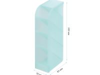 Настольная подставка MESHU, 4 отделения, тонированная мятная