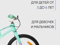 Детский велосипед Pifagor Candy 16, год 2022, цвет Зеленый