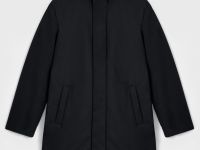 Утепленное пальто с капюшоном