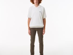 Мужское трикотажное поло Lacoste из органического хлопка