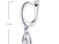 Серьги из белого золота с бриллиантами э0901сг01132700