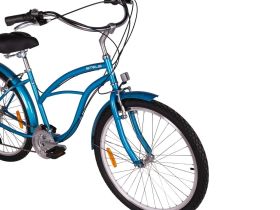 Женский велосипед Stels Navigator 150 Lady 21-sp V010, год 2025, цвет Синий, ростовка 17