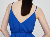 Сарафан макси льняной с вырезом на спине