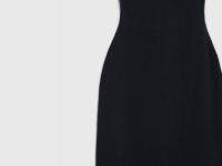 Платье в рубчик для девочек, Черный