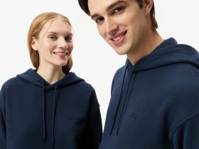 Хлопковый свитшот Lacoste унисекс свободного кроя
