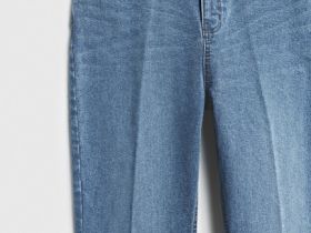 Расклёшенные джинсы с высокой посадкой, Синий