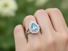 Кольцо из белого золота с топазом э4771кц09251301