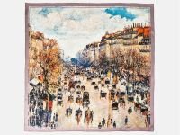 Платок Писсарро "Бульвар Монмартр" 60х60 мм, шелк