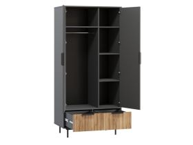 Распашной шкаф Леванте 2-97x205 Графитовый