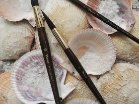 Кисть белка микс №8 круглая Pinax "Poseidon 814" короткая ручка