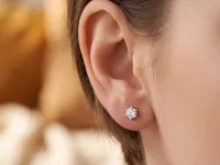 Пусеты из белого золота э4712пс08210874