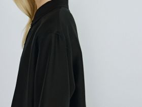 Блузка из лиоцелла, Черный