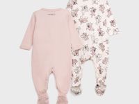 Комбинезон детский трикотажный для девочек, 2 шт в комплекте