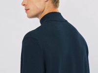 Базовый джемпер с воротником-стойкой, Синий