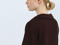 Трикотажное поло из вискозы, Коричневый