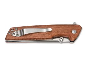 Складной нож Magnum Slim Brother Wood - Boker 01MB723, сталь 440A Satin, рукоять дерево, коричневый