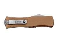 Автоматический нож Microtech Hera II Mini, сталь M390, рукоять алюминий, бежевый
