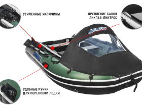 Лодка ПВХ STORMLINE Adventure Extra 360 + 2х-тактный лодочный мотор NISSAN MARINE NS 15 D2 S