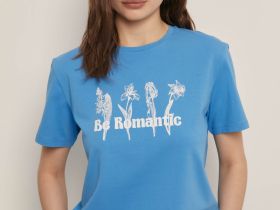 Футболка свободного силуэта с принтом