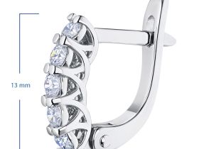 Серьги из белого золота с бриллиантами э4701сг04171500