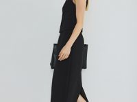 Прямая юбка миди, Черный