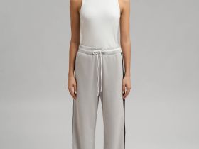Брюки свободного кроя из футера