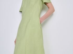 Платье миди с коротким рукавом