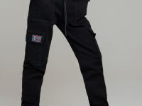 Брюки текстильные джинсовые утепленные с начесом для мальчиков