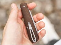 Складной нож Boker Coffin, сталь MagnaCut, рукоять микарта, коричневый