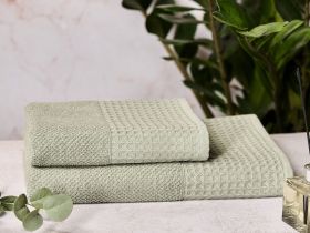 Полотенце махровое Cecile, зеленое