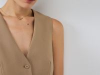 Жилет из поливискозы, Бежевый