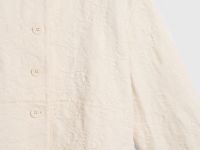 Укороченный однобортный жакет из жаккарда, Бежевый