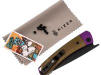 Складной нож Kizer Mini Momo, сталь Nitro-V, рукоять алюминий/Ultem