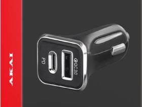 Автомобильное зарядное устройство Akai (CH-6D06) USB/Type-C 38W (черный)
