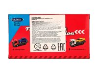 92662-2GW(D) Игрушечные машинки Welly Грузовик Scania, Chevrolet Camaro ZL1