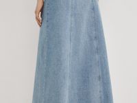 Джинсовая макси-юбка, Голубой