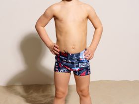 Плавки-шорты трикотажные для мальчиков, короткие