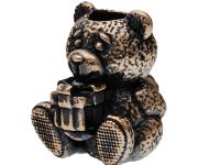 Бусина для темляка Двуликий Медведь, бронза