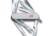 Нож перочинный Victorinox MiniChamp, сталь X50CrMoV15, рукоять алюминиевый сплав Alox,серый