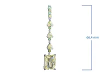 Серьги из серебра с празиолитами э0628сг11250359