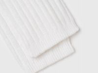 Гетры в рубчик с ангорой, Белый