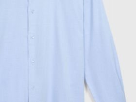 Рубашка из ткани шамбре, Голубой